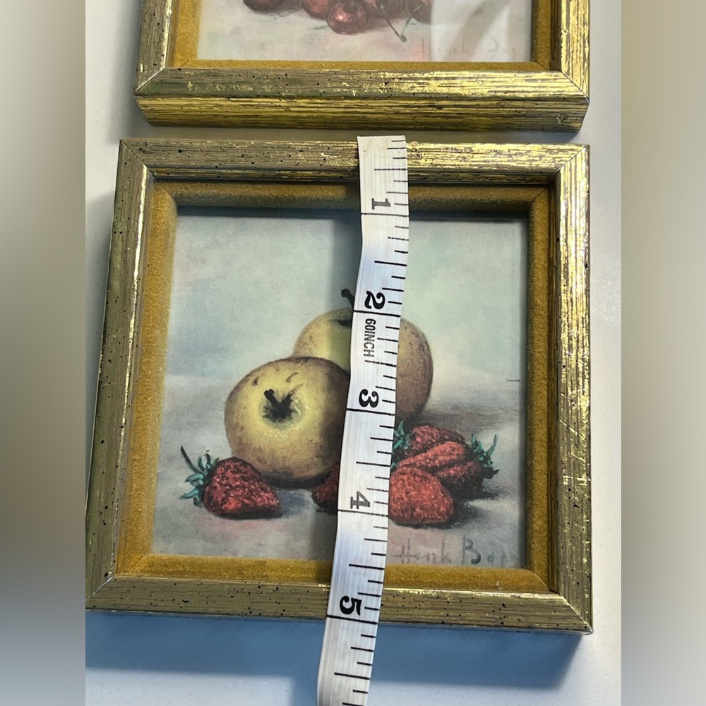 Vintage Henk Bos Framed Fruit Prints Set of 2 - Picture 2 of 10